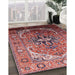 Machine Washable Industrial Modern Pink Brown Pink Rug in a Family Room, wshurb2107