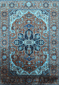 Oriental Light Blue Industrial Rug, urb2107lblu