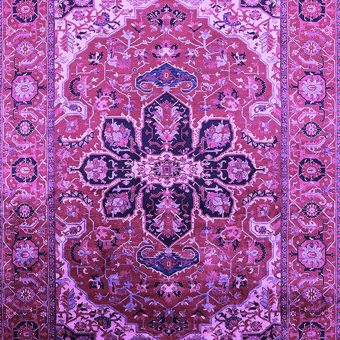 Machine Washable Oriental Purple Industrial Area Rugs, wshurb2107pur