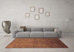 Machine Washable Oriental Orange Industrial Area Rugs in a Living Room, wshurb2108org