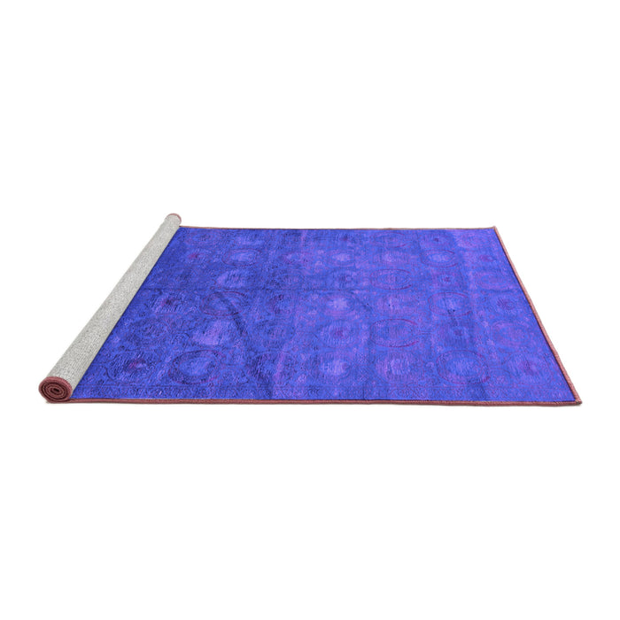 Sideview of Machine Washable Oriental Purple Industrial Area Rugs, wshurb2108pur
