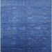 Square Machine Washable Industrial Modern Sapphire Blue Rug, wshurb2108