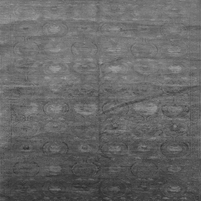 Square Machine Washable Oriental Gray Industrial Rug, wshurb2108gry