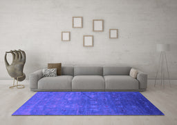 Machine Washable Oriental Purple Industrial Area Rugs in a Living Room, wshurb2108pur