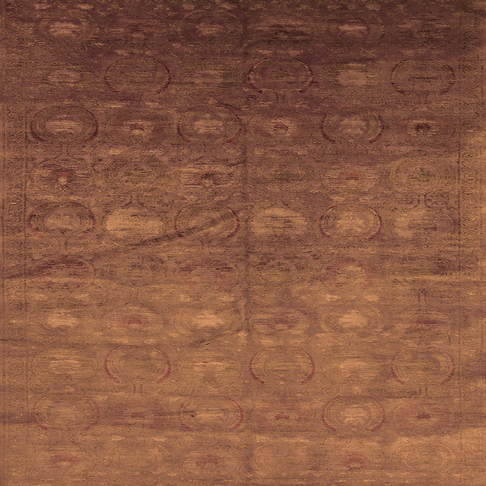 Square Oriental Orange Industrial Rug, urb2108org