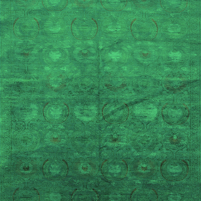Machine Washable Oriental Green Industrial Area Rugs, wshurb2108grn