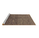 Sideview of Machine Washable Oriental Brown Industrial Rug, wshurb2108brn