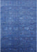 Machine Washable Industrial Modern Sapphire Blue Rug, wshurb2108