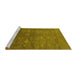 Sideview of Machine Washable Oriental Yellow Industrial Rug, wshurb2108yw