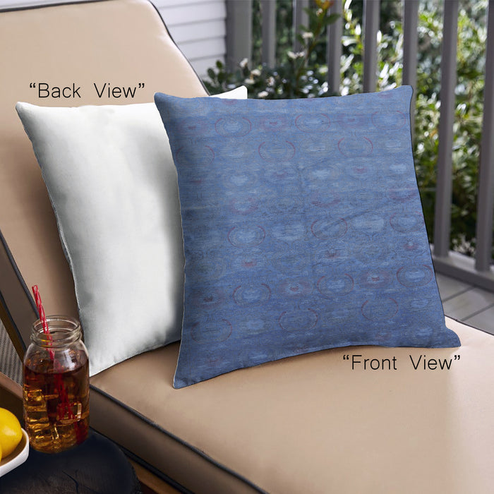 Front View of Mid-Century Modern Urban Square Sapphire Blue Throw Pillow, 18 inch by 18 inch, pwurb2108