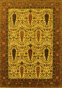 Oriental Yellow Industrial Rug, urb2109yw