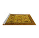 Sideview of Machine Washable Oriental Yellow Industrial Rug, wshurb2109yw