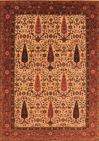 Oriental Orange Industrial Rug, urb2109org