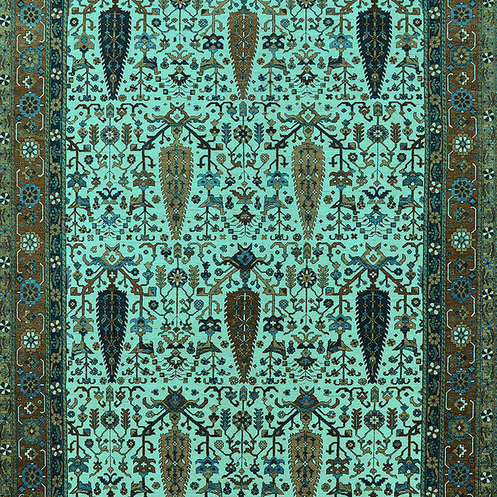 Oriental Turquoise Industrial Rug, urb2109turq