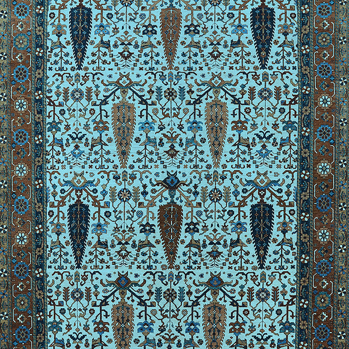 Oriental Light Blue Industrial Rug, urb2109lblu