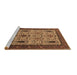 Sideview of Machine Washable Oriental Brown Industrial Rug, wshurb2109brn