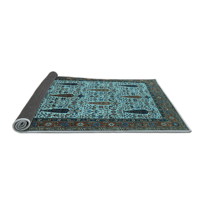 Sideview of Oriental Light Blue Industrial Rug, urb2109lblu