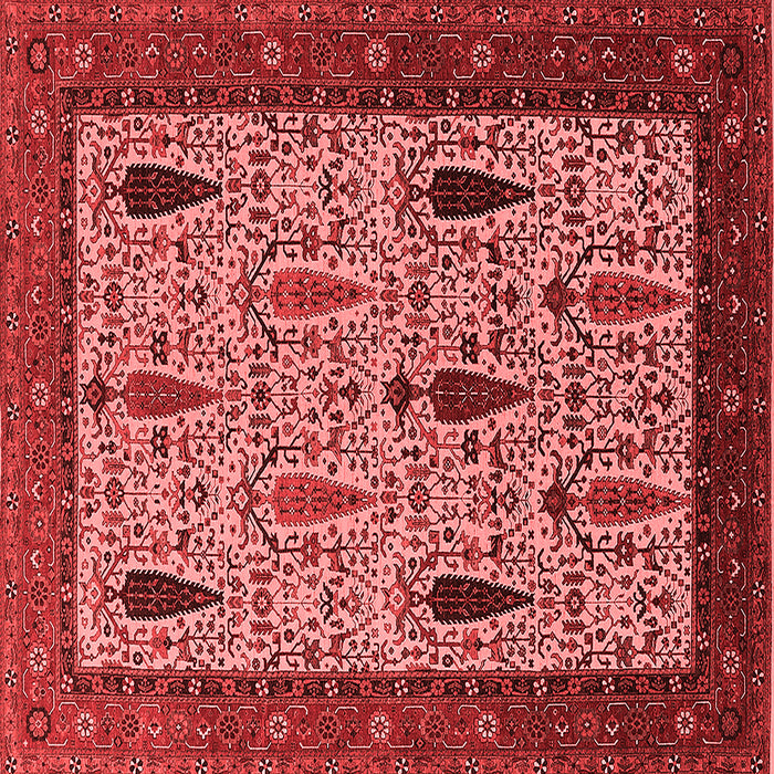 Machine Washable Oriental Red Industrial Rug, wshurb2109red