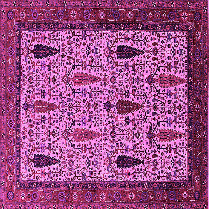 Square Oriental Pink Industrial Rug, urb2109pnk