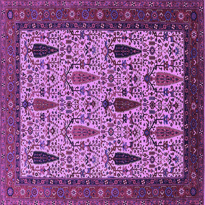 Square Oriental Purple Industrial Rug, urb2109pur