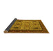 Sideview of Oriental Yellow Industrial Rug, urb2109yw