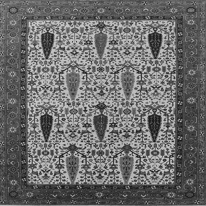 Square Oriental Gray Industrial Rug, urb2109gry