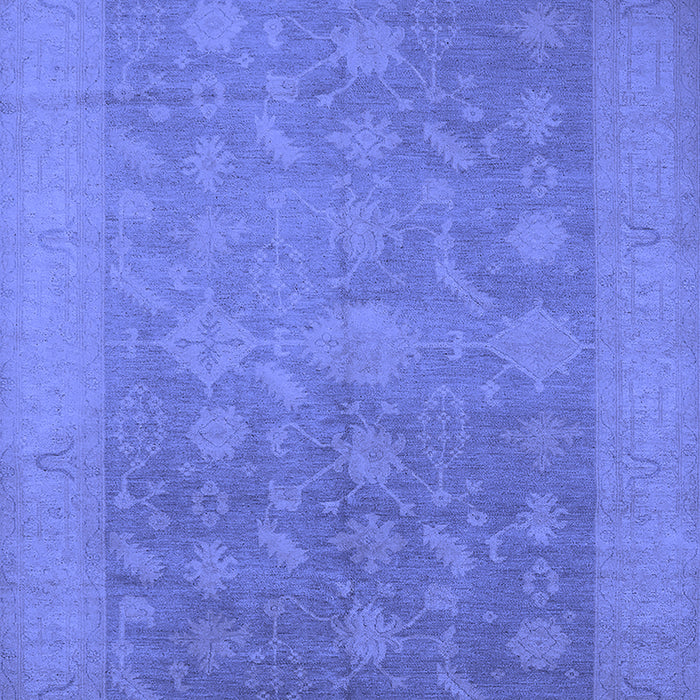 Machine Washable Oriental Blue Industrial Rug, wshurb2110blu