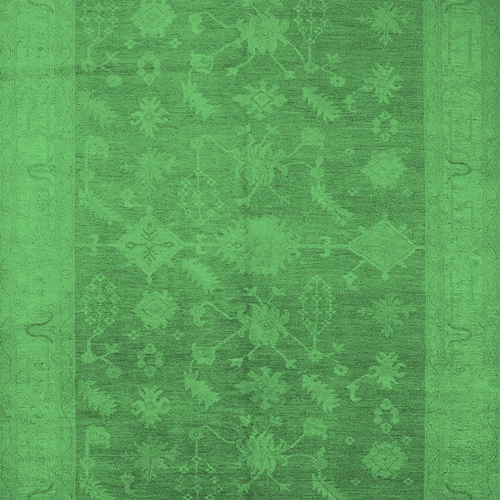 Machine Washable Oriental Emerald Green Industrial Area Rugs, wshurb2110emgrn