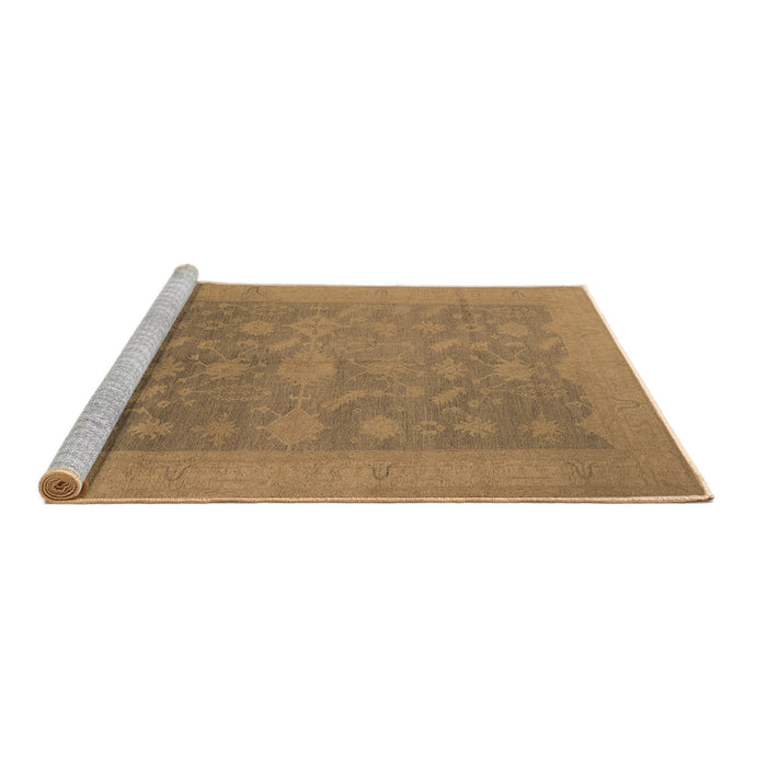 Sideview of Machine Washable Oriental Brown Industrial Rug, wshurb2110brn