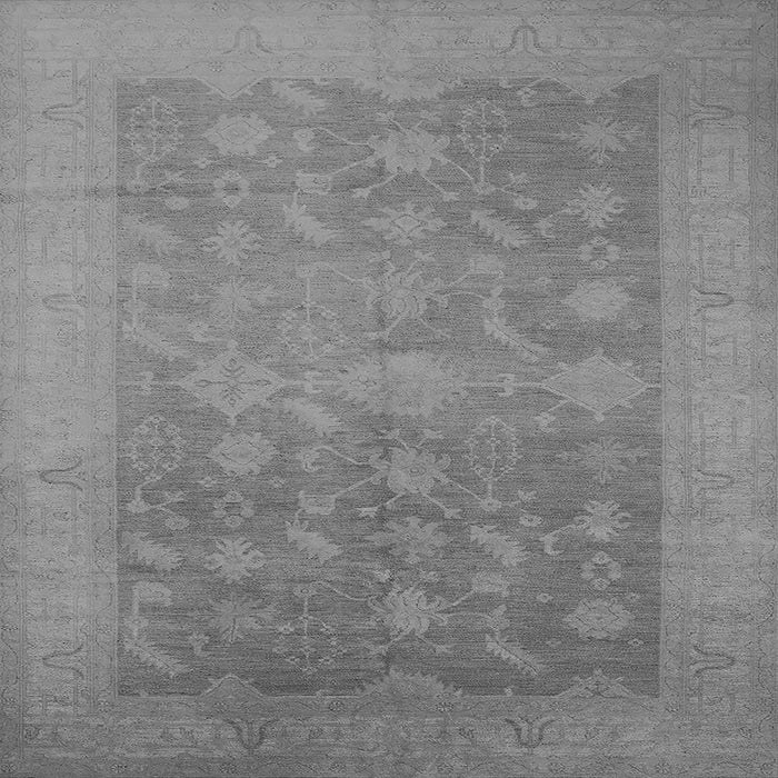 Square Machine Washable Oriental Gray Industrial Rug, wshurb2110gry