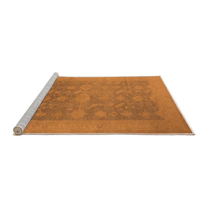 Sideview of Machine Washable Oriental Orange Industrial Area Rugs, wshurb2110org