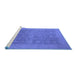 Sideview of Machine Washable Oriental Blue Industrial Rug, wshurb2110blu