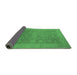 Sideview of Oriental Emerald Green Industrial Rug, urb2110emgrn