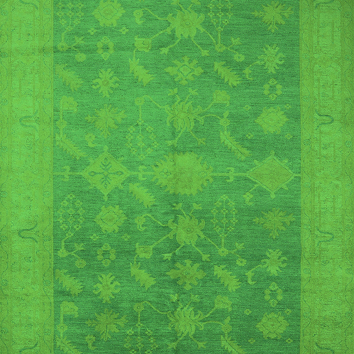Machine Washable Oriental Green Industrial Area Rugs, wshurb2110grn