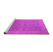 Sideview of Machine Washable Oriental Pink Industrial Rug, wshurb2110pnk