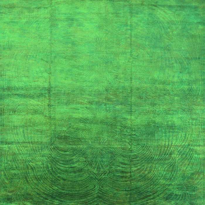 Square Oriental Green Industrial Rug, urb2111grn