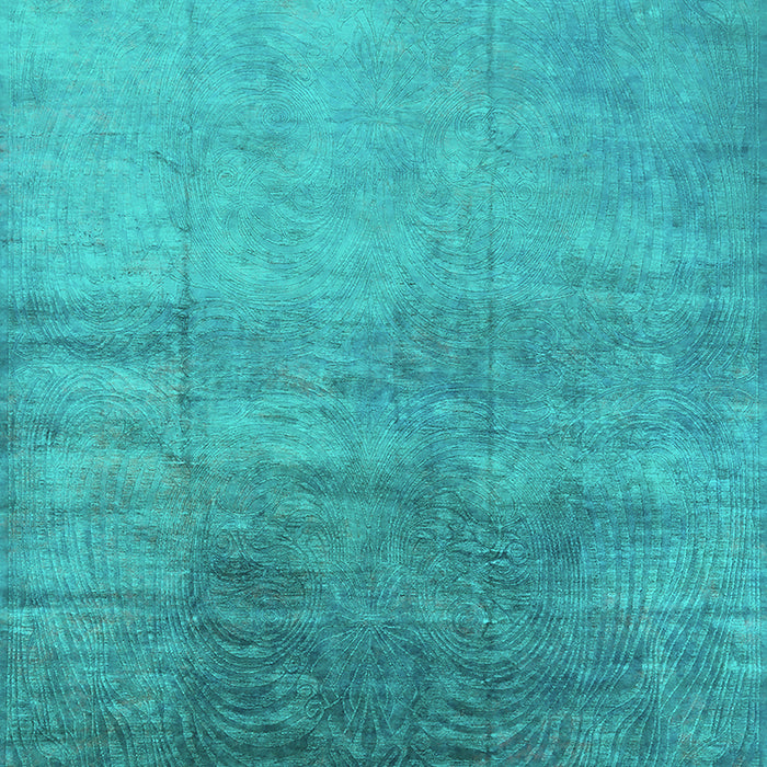 Machine Washable Oriental Turquoise Industrial Area Rugs, wshurb2111turq