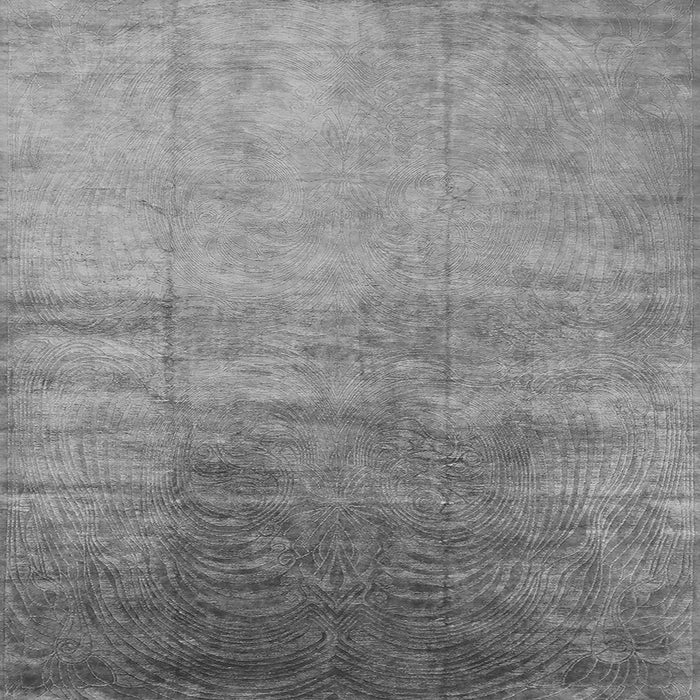 Square Oriental Gray Industrial Rug, urb2111gry