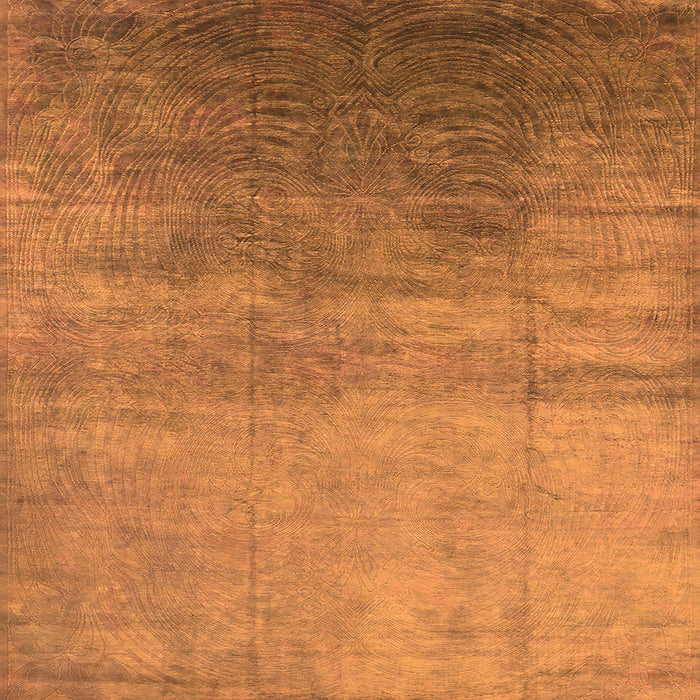 Square Oriental Orange Industrial Rug, urb2111org