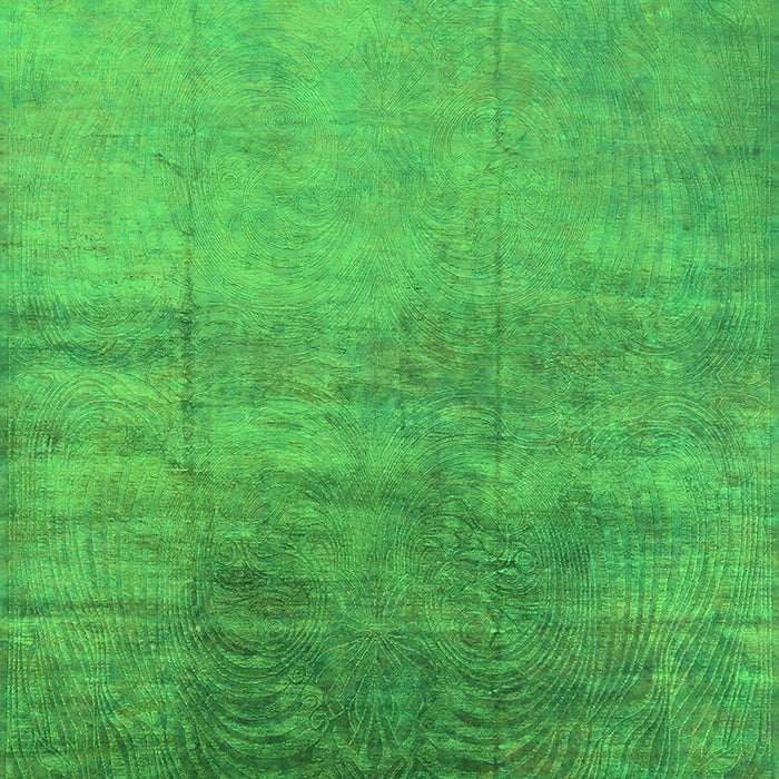 Machine Washable Oriental Green Industrial Area Rugs, wshurb2111grn