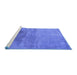 Sideview of Machine Washable Oriental Blue Industrial Rug, wshurb2111blu