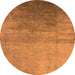 Round Oriental Orange Industrial Rug, urb2111org