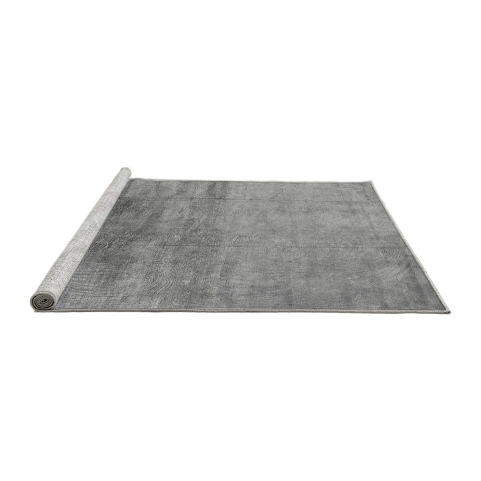 Sideview of Machine Washable Oriental Gray Industrial Rug, wshurb2111gry