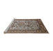 Sideview of Machine Washable Industrial Modern Sepia Brown Rug, wshurb2112