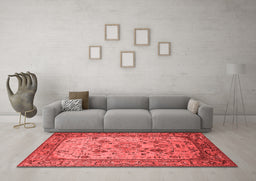 Industrial Red Washable Rugs