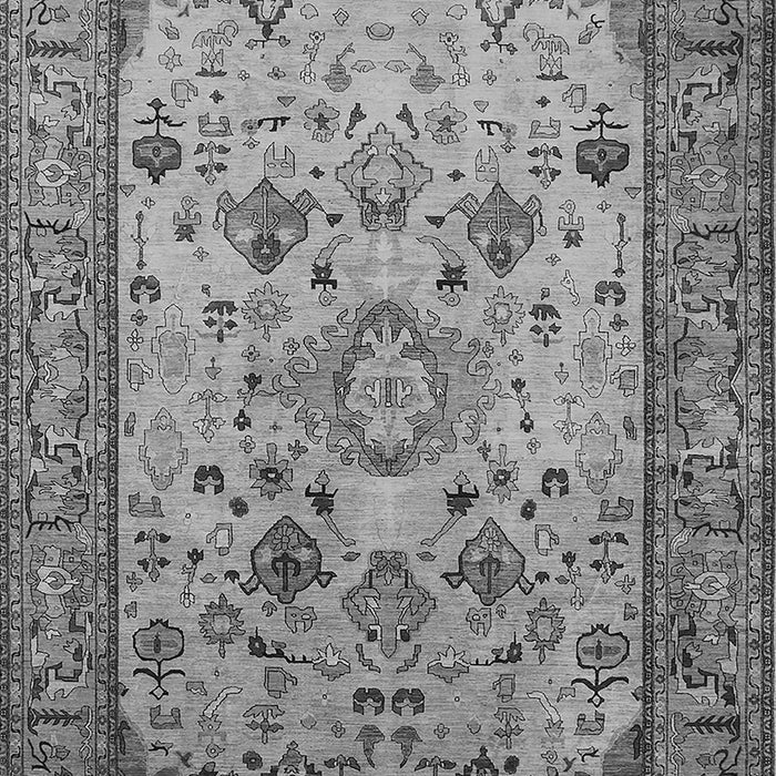 Machine Washable Oriental Gray Industrial Rug, wshurb2112gry