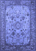 Machine Washable Oriental Blue Industrial Rug, wshurb2112blu