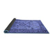 Sideview of Oriental Blue Industrial Rug, urb2112blu