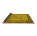 Sideview of Oriental Yellow Industrial Rug, urb2112yw