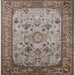 Square Machine Washable Industrial Modern Sepia Brown Rug, wshurb2112